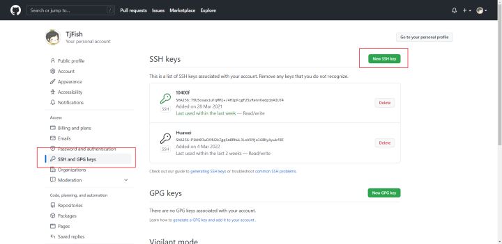 在github上添加SSH key | TjFish